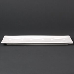 Olympia Lumina Fine China Platters 305x 120mm (Pack of 6)