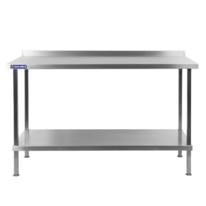 Holmes Stainless Steel Wall Table with Upstand 2100mm