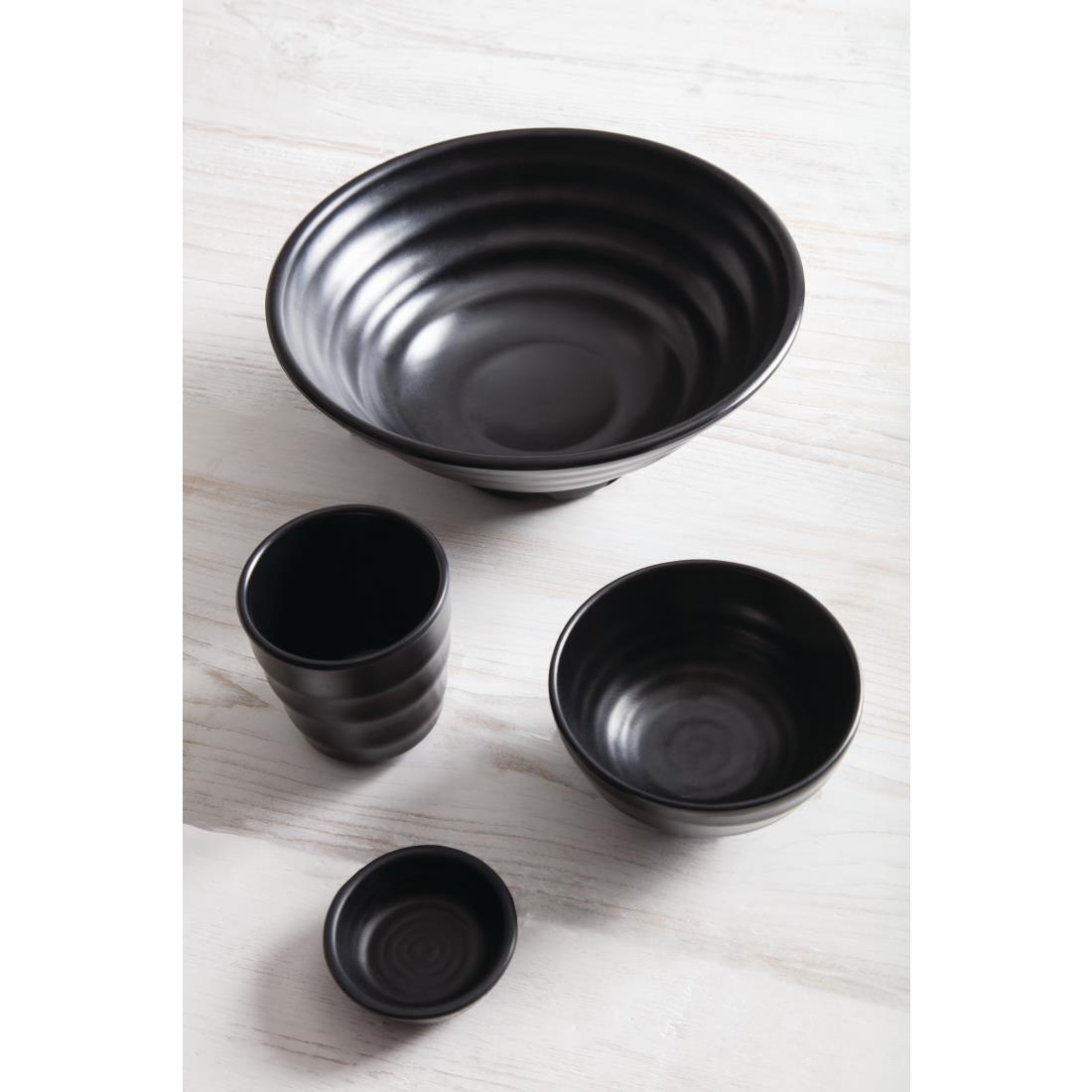 Olympia Kristallon Fusion Melamine Rice Bowls Black 114mm (Pack of 6) - Image 2