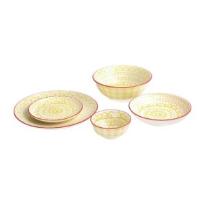 Olympia Fresca Large Bowls Yellow 205mm (Pack of 4)