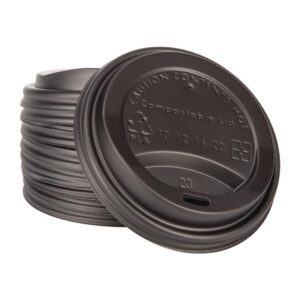 Fiesta Green Compostable Coffee Cup Lids 340ml / 12oz (Pack of 50)