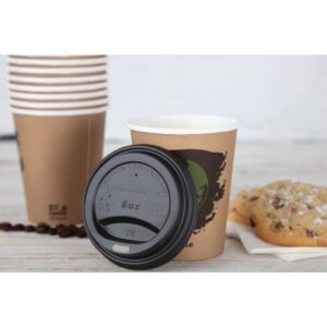 Fiesta Green Compostable Coffee Cups Single Wall 225ml / 8oz (Pack of 50)
