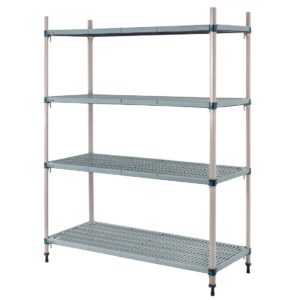 Metro Max Q Polymer Posts Shelving Kit 4 Shelves 1590x1520x610mm