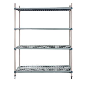 Metro Max Q Polymer Posts Shelving Kit 4 Shelves 1880x1520x610mm