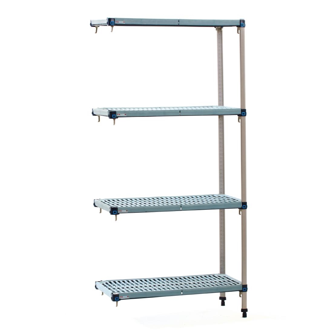 Metro Max Q Polymer Posts Shelving Add-On Kit 4 Shelves 1880x1830x610mm - Image 9