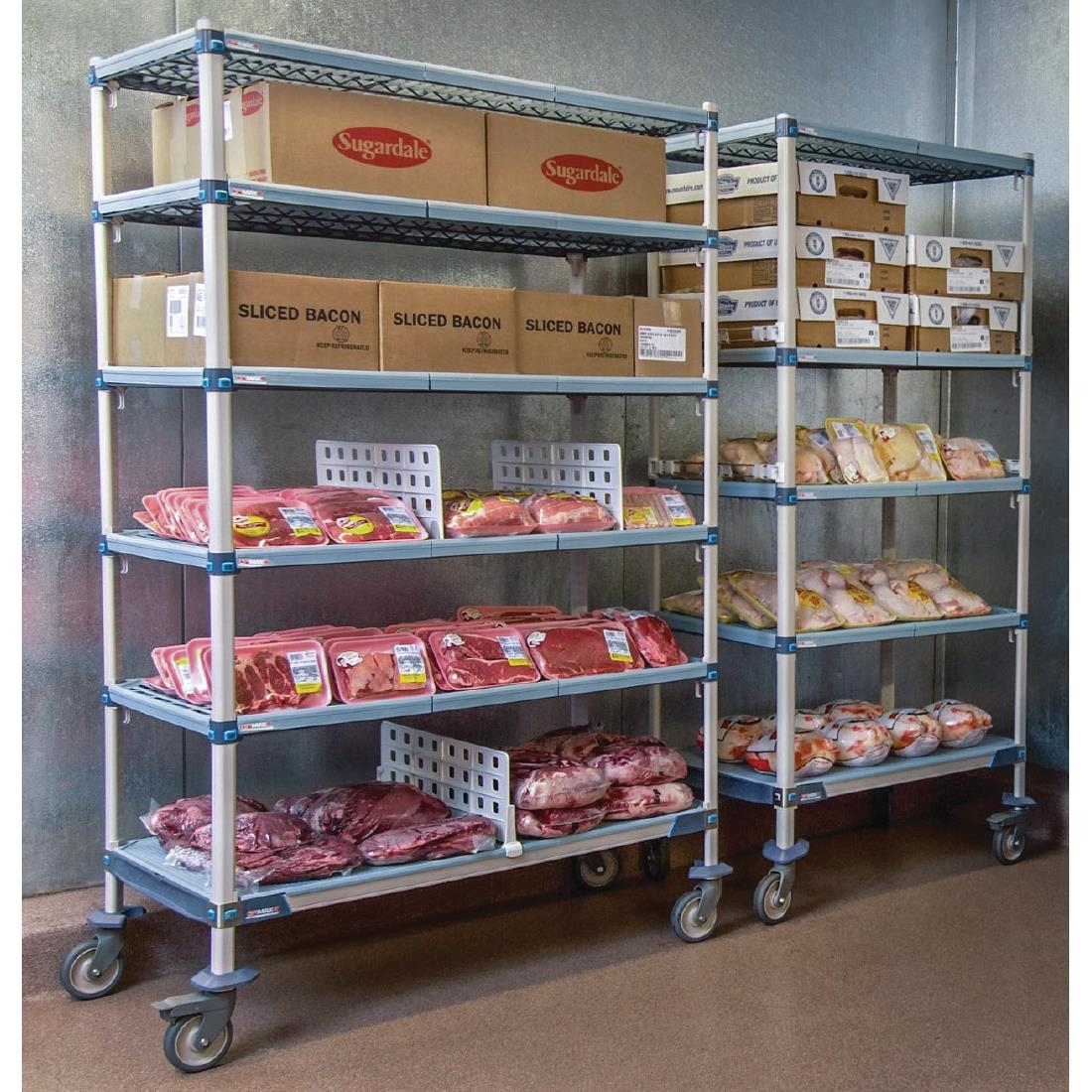 Metro Max Q Polymer Posts Shelving Add-On Kit 4 Shelves 1880x1830x610mm - Image 4