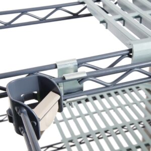 Metro Max Q Polymer Posts Shelving L-Shape Add-On Kit 4 Shelves 1880x1830x610mm