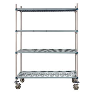 Metro Max Q Polymer Posts Shelving Mobile Kit 4 Shelves 1590x1830x460mm