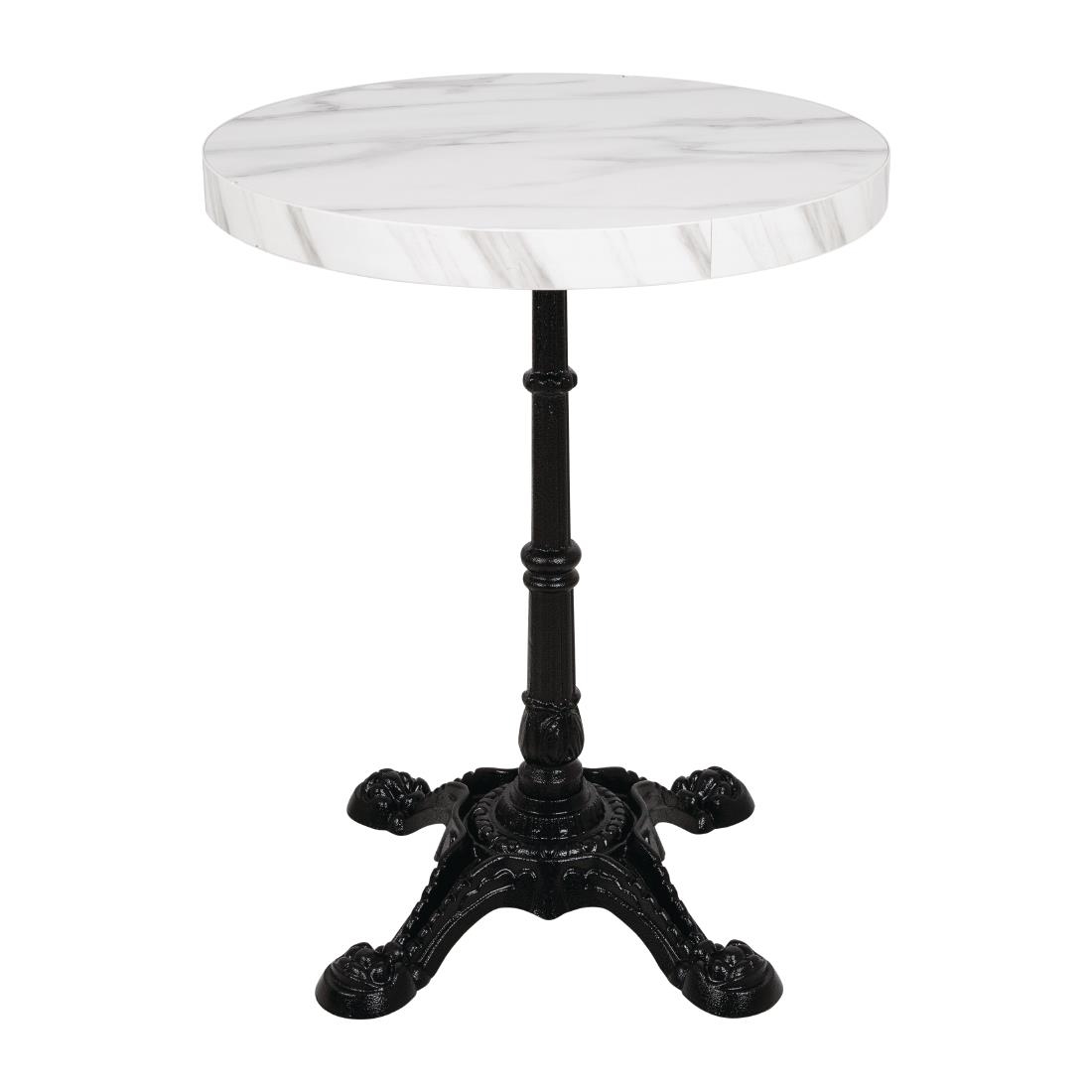 Bolero Pre-drilled Round Table Top Marble Effect 600mm