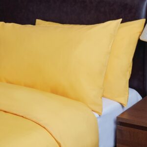 Mitre Comfort Egyptian Housewife Pillowcase Saffron