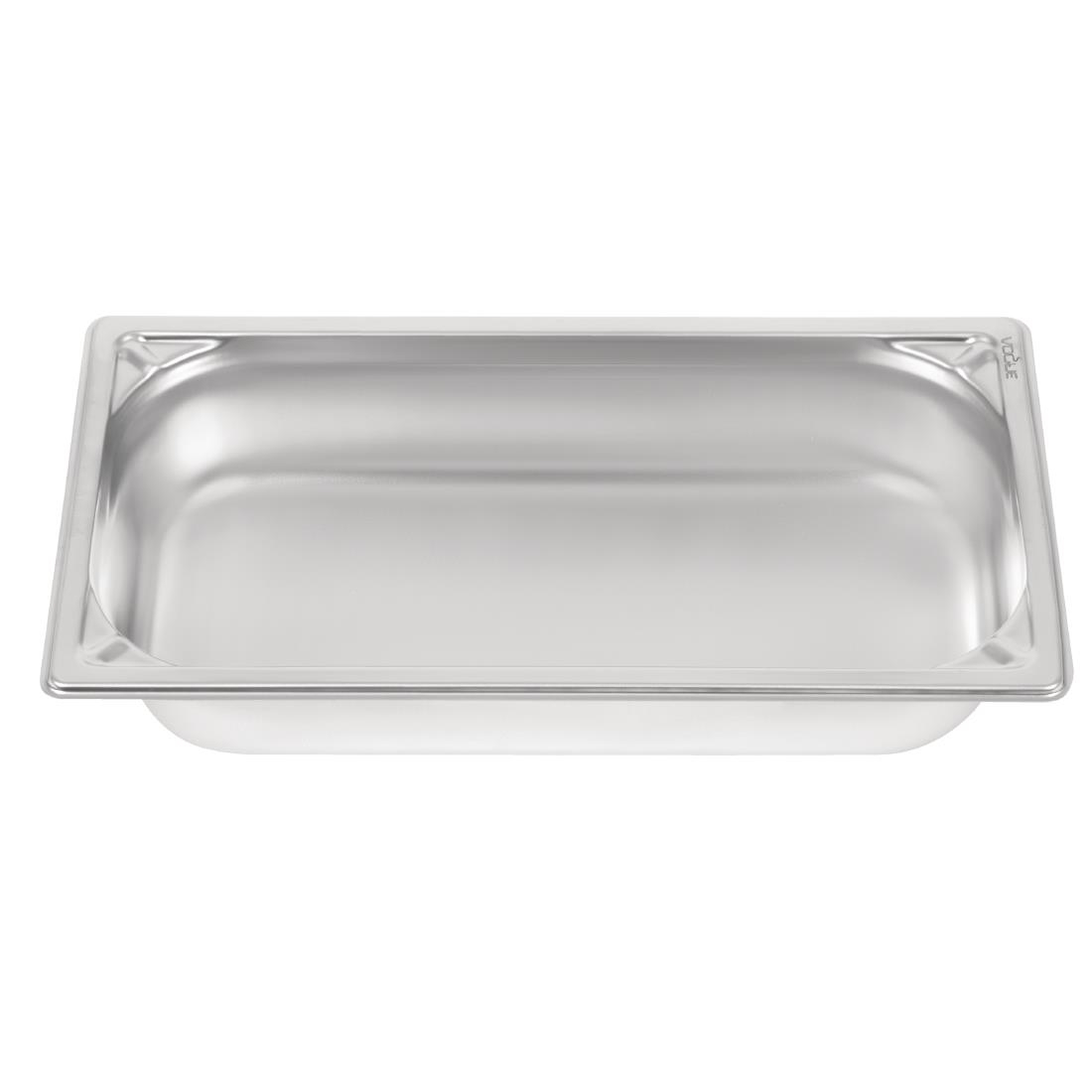 Vogue Heavy Duty Stainless Steel 1/3 Gastronorm Pan 65mm - Image 2