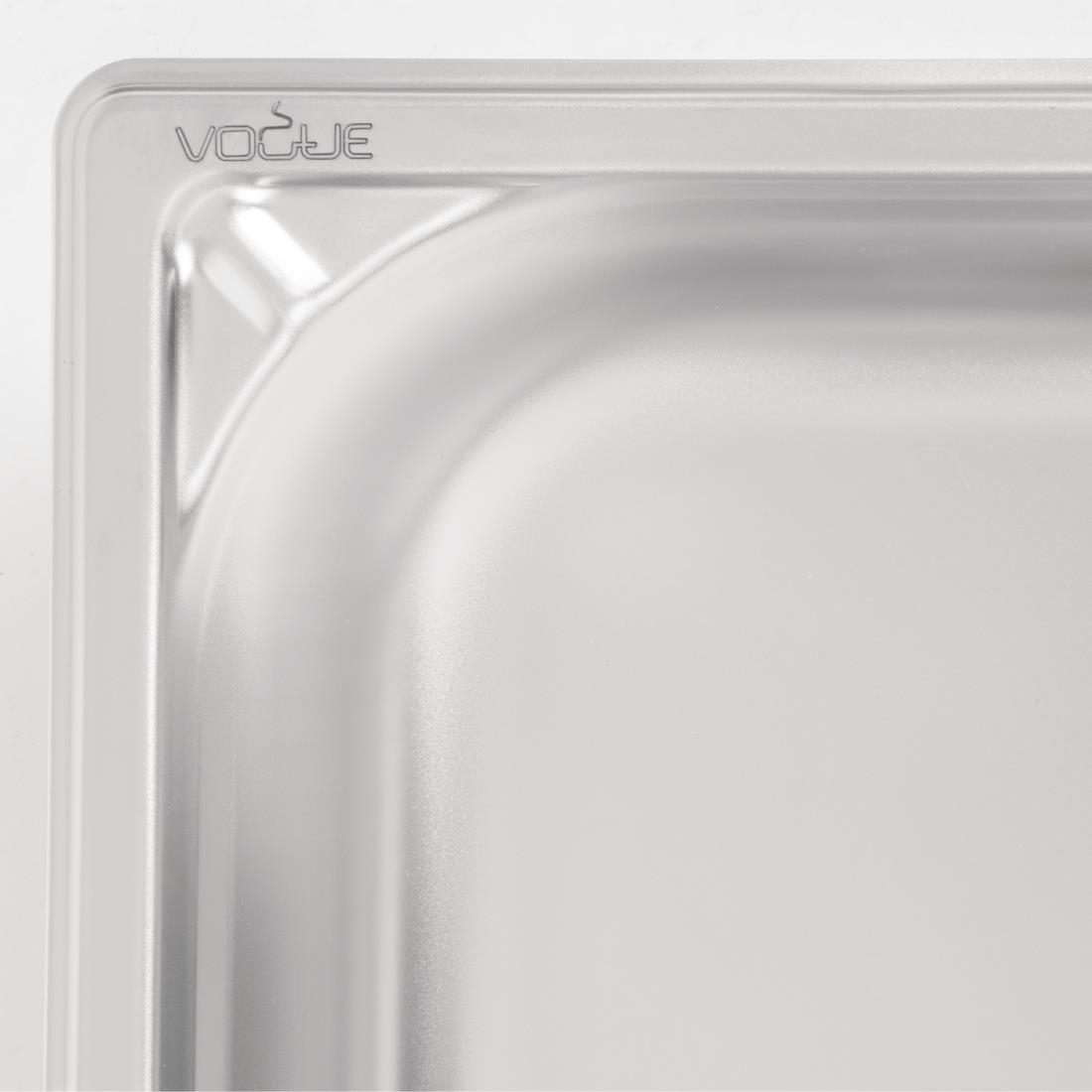 Vogue Heavy Duty Stainless Steel 1/3 Gastronorm Pan 65mm - Image 4