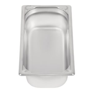 Vogue Heavy Duty Stainless Steel 1/3 Gastronorm Pan 100mm