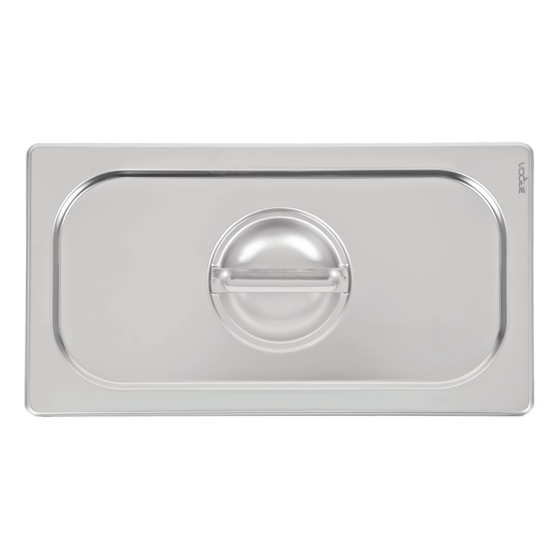 Vogue Heavy Duty Stainless Steel 1/3 Gastronorm Pan Lid - Image 3