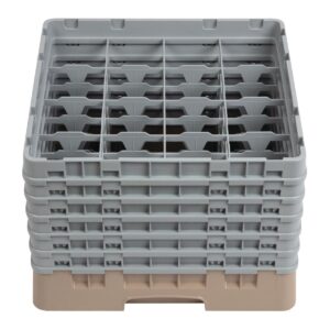 Cambro Camrack Beige 16 Compartments Max Glass Height 298mm