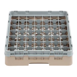 Cambro Camrack Beige 49 Compartments Max Glass Height 92mm