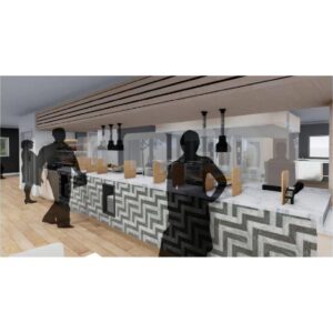 Bolero Easy Screen Sneeze Guard Counter Top Light Oak 850 x 750mm