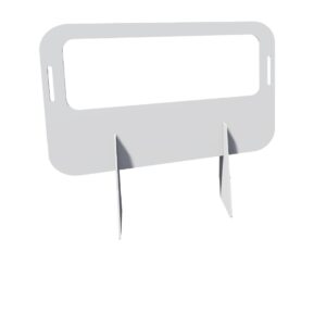 Bolero Easy Screen Floor Standing Protective Screen White 1600 x 1800mm