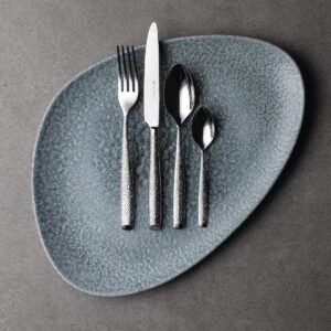 Churchill Studio Prints Raku Triangular Plates Topaz Blue 200mm (Pack of 12)