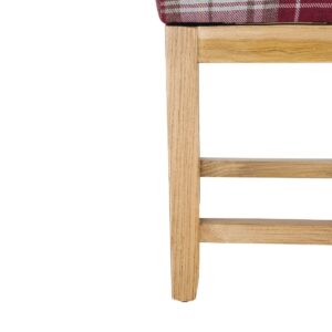 Bolero Austin Low Stools Wine Tartan (Pack of 2)