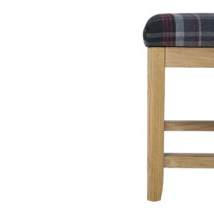 Bolero Austin Low Stools Grey Tartan (Pack of 2)