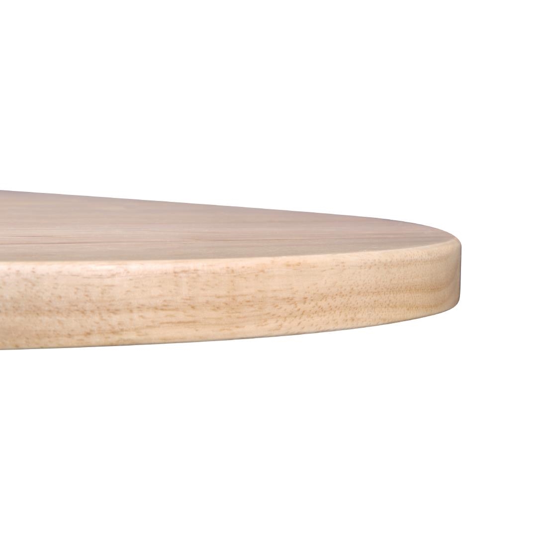 Bolero Pre-drilled Round Table Top Natural 600mm - Image 3