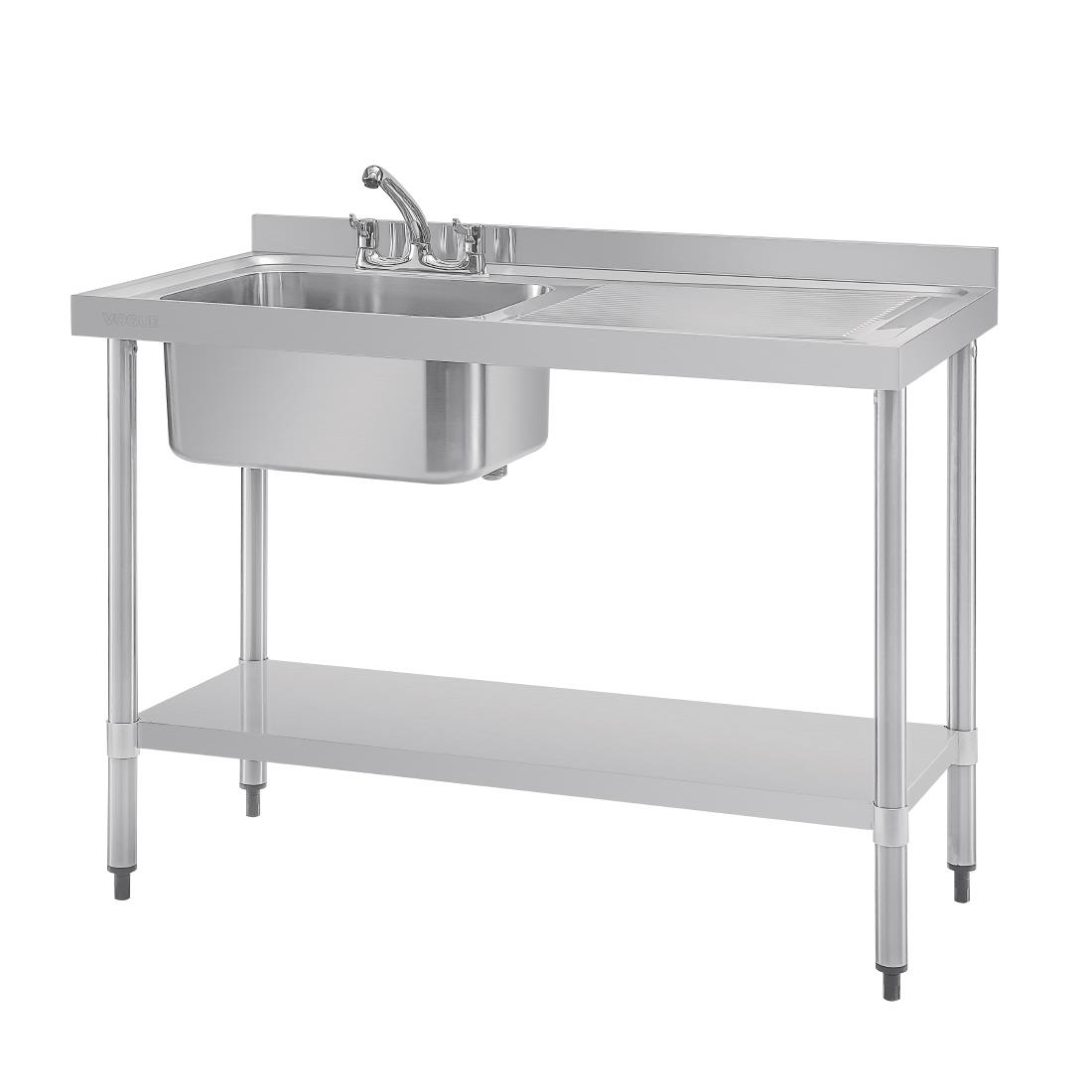 Vogue Single Sink Right Hand Drainer 1200mm - Image 6