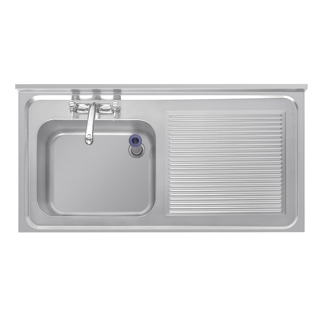 Vogue Single Sink Right Hand Drainer 1200mm - Image 4