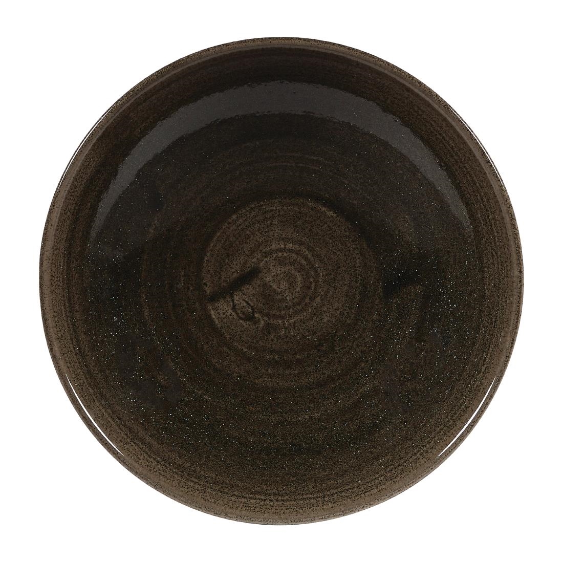 Churchill Stonecast Patina Evolve Coupe Bowls Iron Black 182mm (Pack of 12) - Image 2