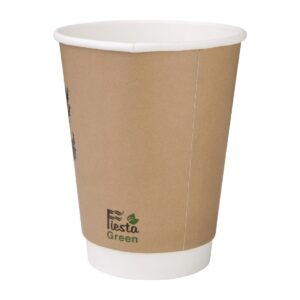 Fiesta Green Compostable Coffee Cups Double Wall 355ml / 12oz (Pack of 500)