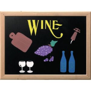 Securit Wall Mounted Blackboard 1000 x 800mm Mahogany