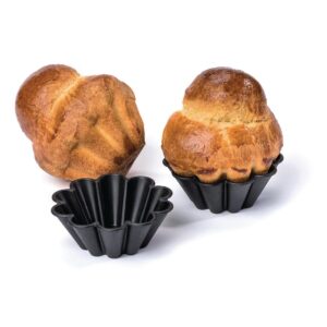 Matfer Bourgeat Non-Stick Mini Brioche Tin 75mm (Pack of 12)