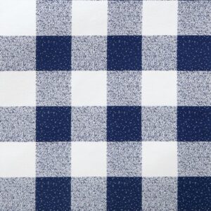 PVC Chequered Tablecloth Blue 54in