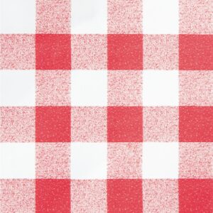 PVC Chequered Tablecloth Red 54 x90in