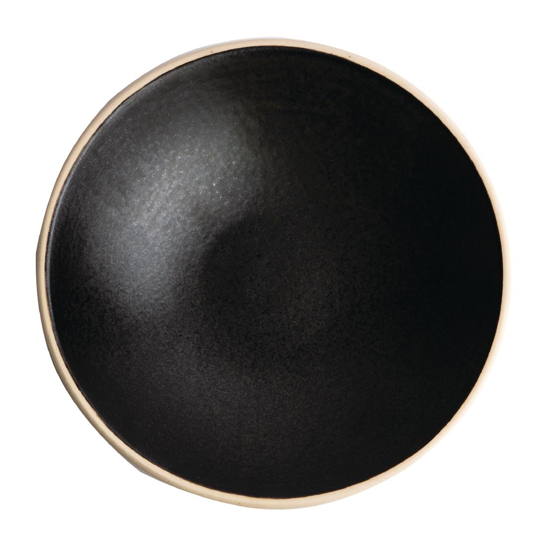 Olympia Canvas Shallow Tapered Bowl Delhi Black 200mm (Pack of 6) - Image 6