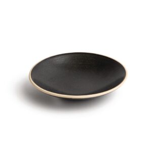 Olympia Canvas Shallow Tapered Bowl Delhi Black 200mm (Pack of 6)