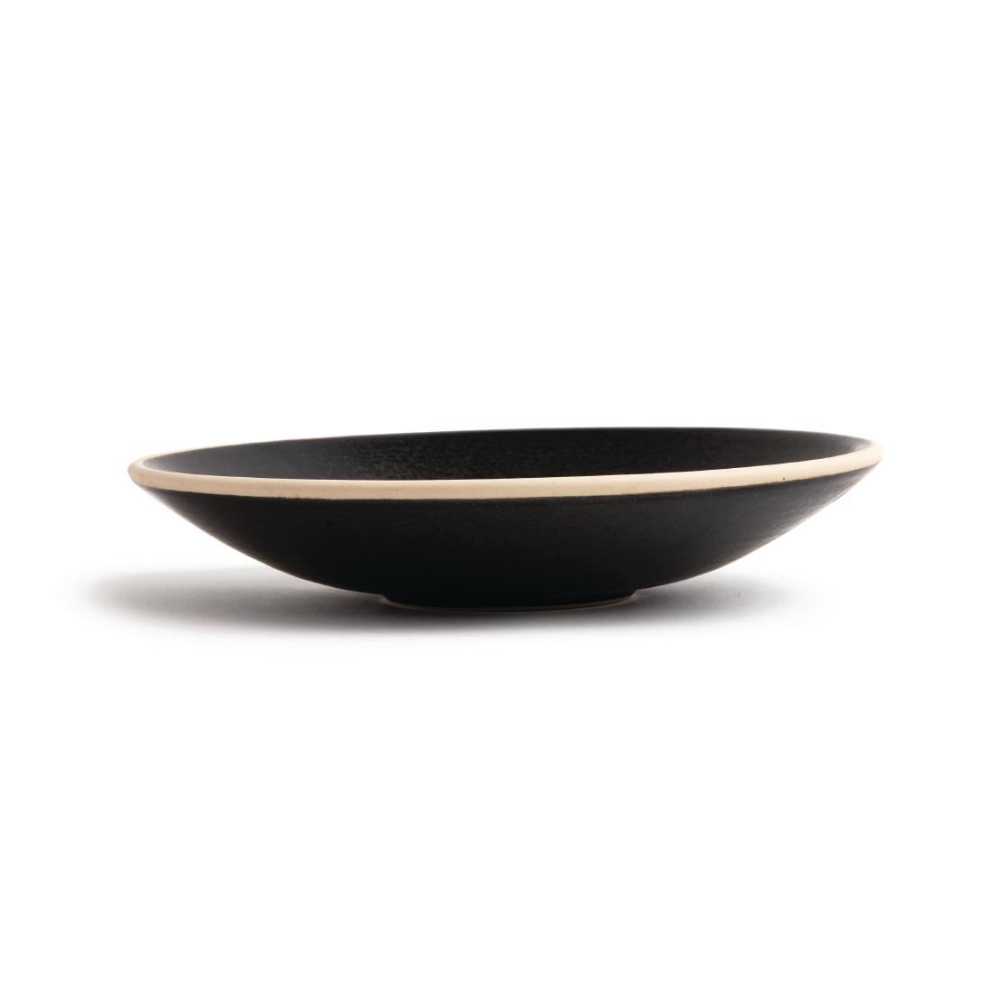 Olympia Canvas Shallow Tapered Bowl Delhi Black 200mm (Pack of 6) - Image 2