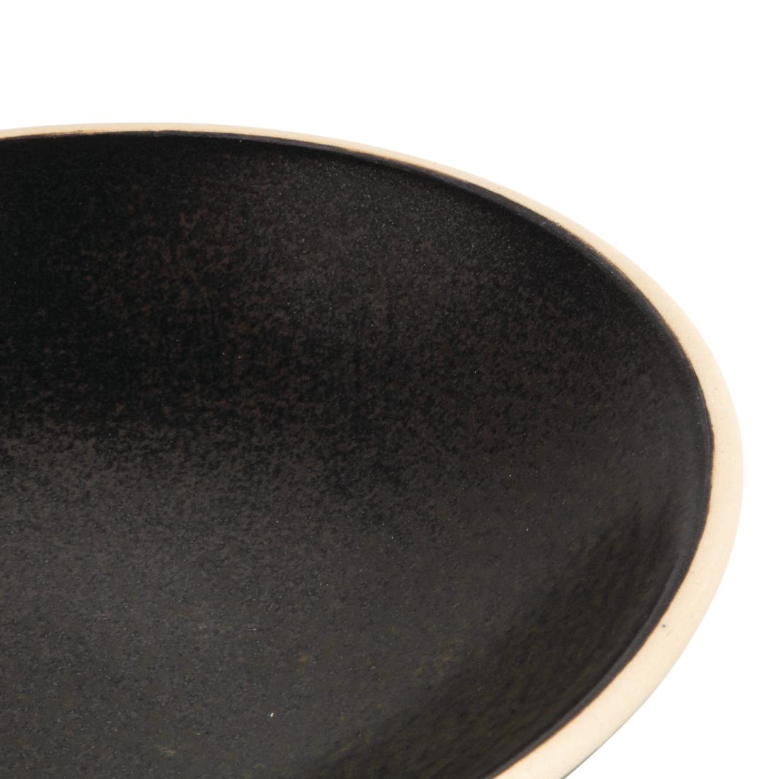 Olympia Canvas Shallow Tapered Bowl Delhi Black 200mm (Pack of 6) - Image 3