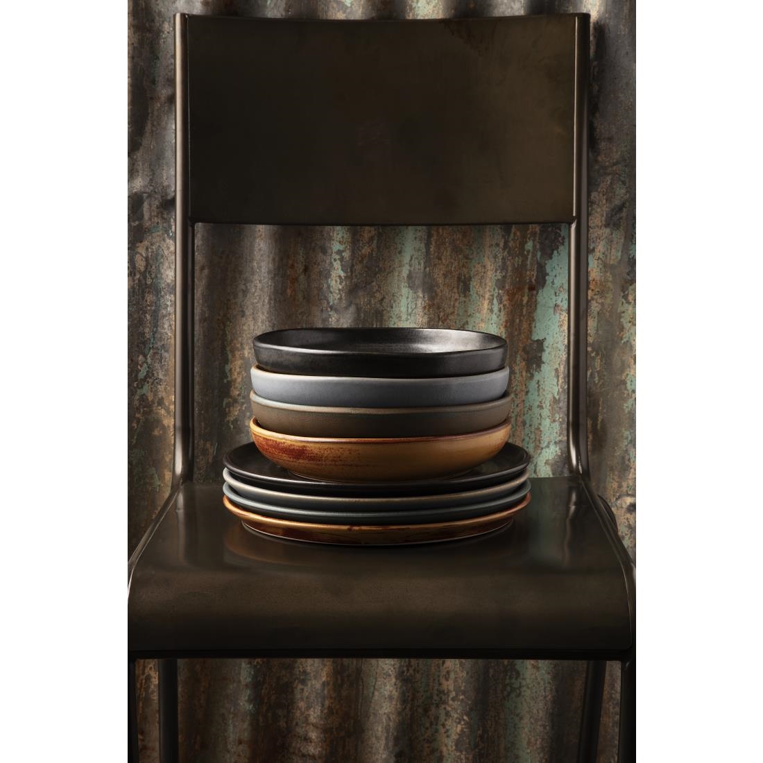 Olympia Canvas Small Rim Round Plate Green Verdigris 265mm (Pack of 6) - Image 5