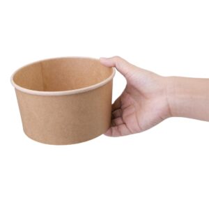 Fiesta Green Compostable Round Kraft Salad Bowls 1000ml / 35oz (Pack of 300)