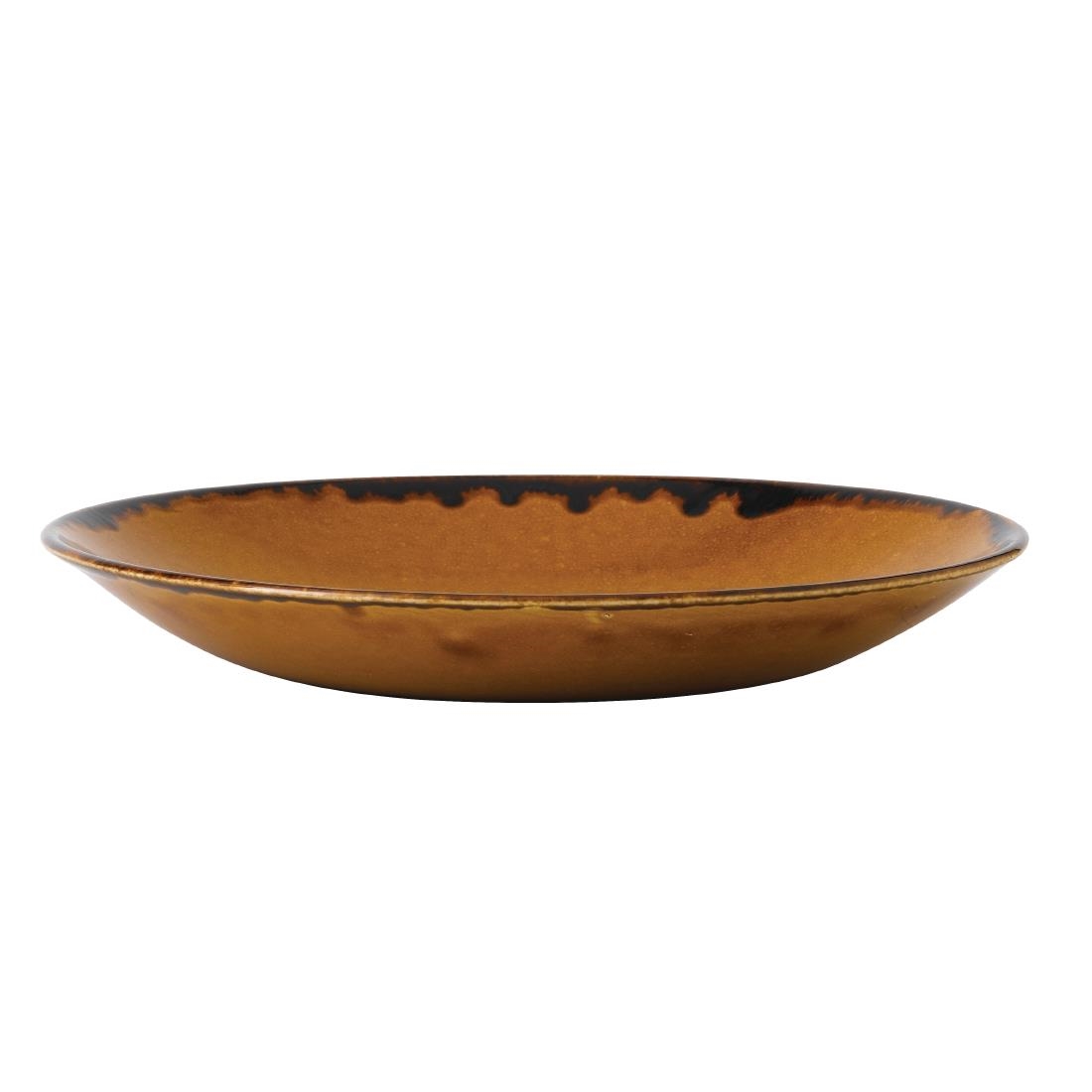 Dudson Harvest Deep Coupe Plates Brown 281mm (Pack of 12)