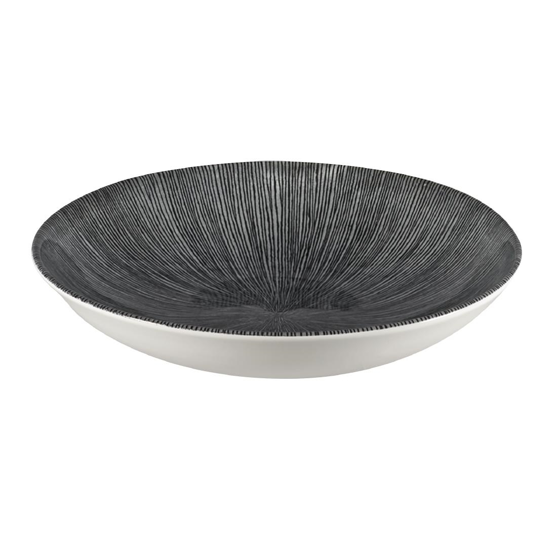 Churchill Studio Prints Agano Coupe Bowls Black 248mm (Pack of 12)