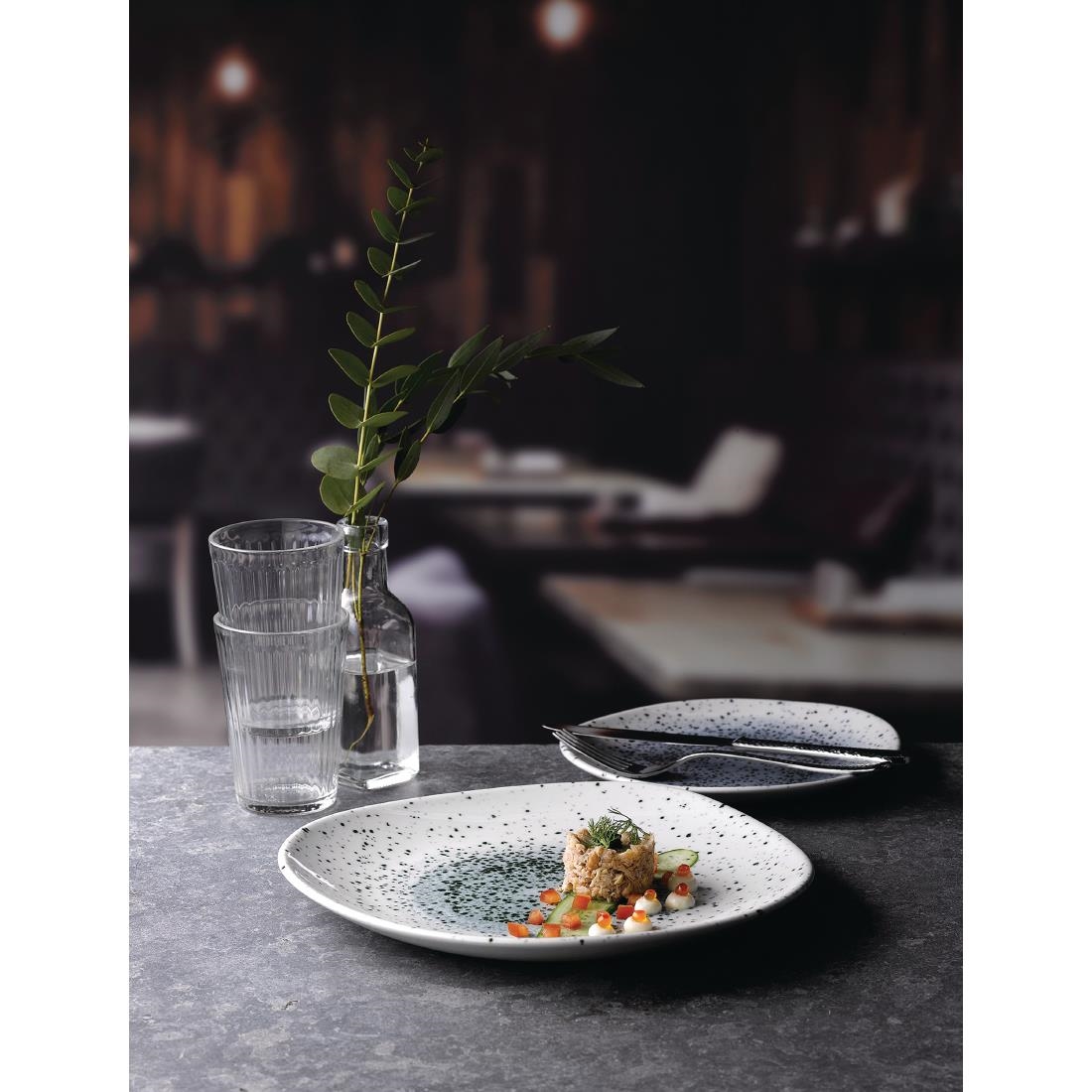 Churchill Studio Prints Mineral Blue Centre Organic Round Plates 286mm (Pack of 12) - Image 2