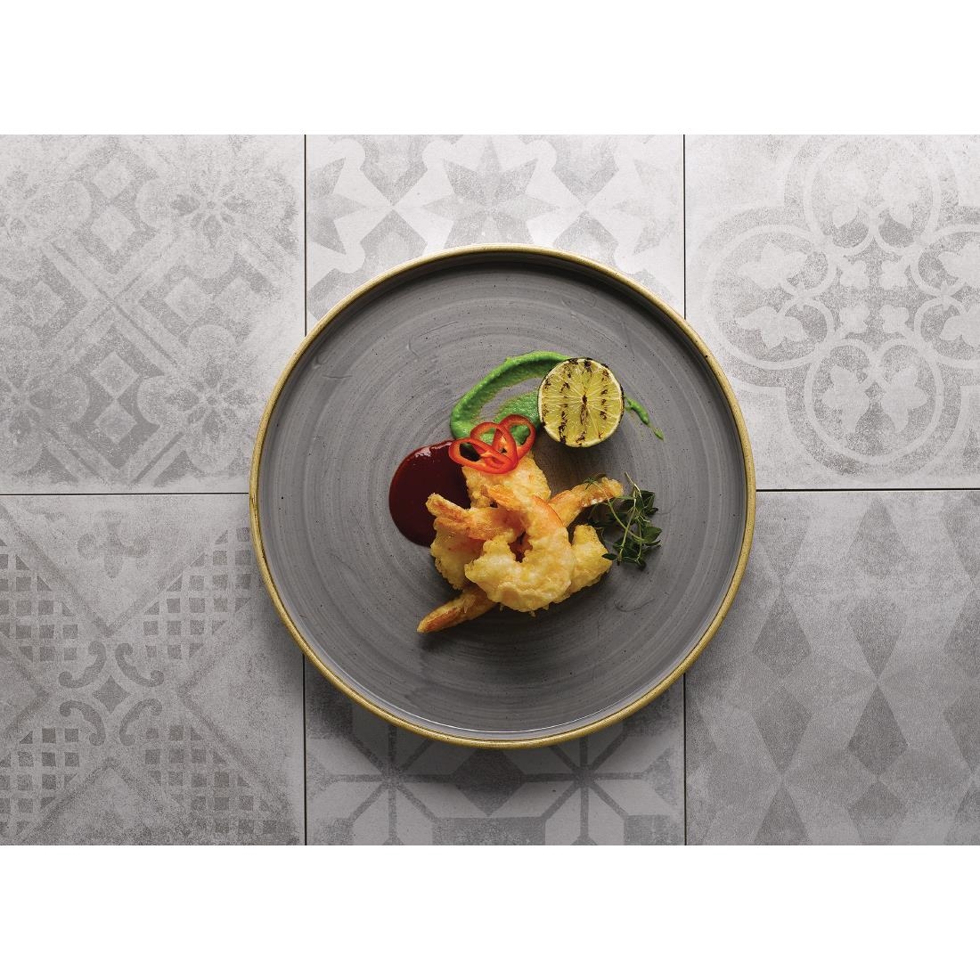 Churchill Stonecast Walled Chefs Plates Peppercorn Grey 260mm (Pack of 6) - Image 3
