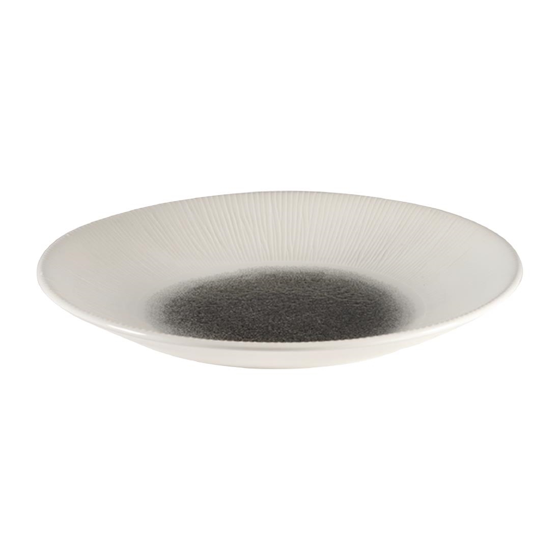 Churchill Bamboo Centre Print Deep Coupe Plates Quartz Black 281mm (Pack of 12)