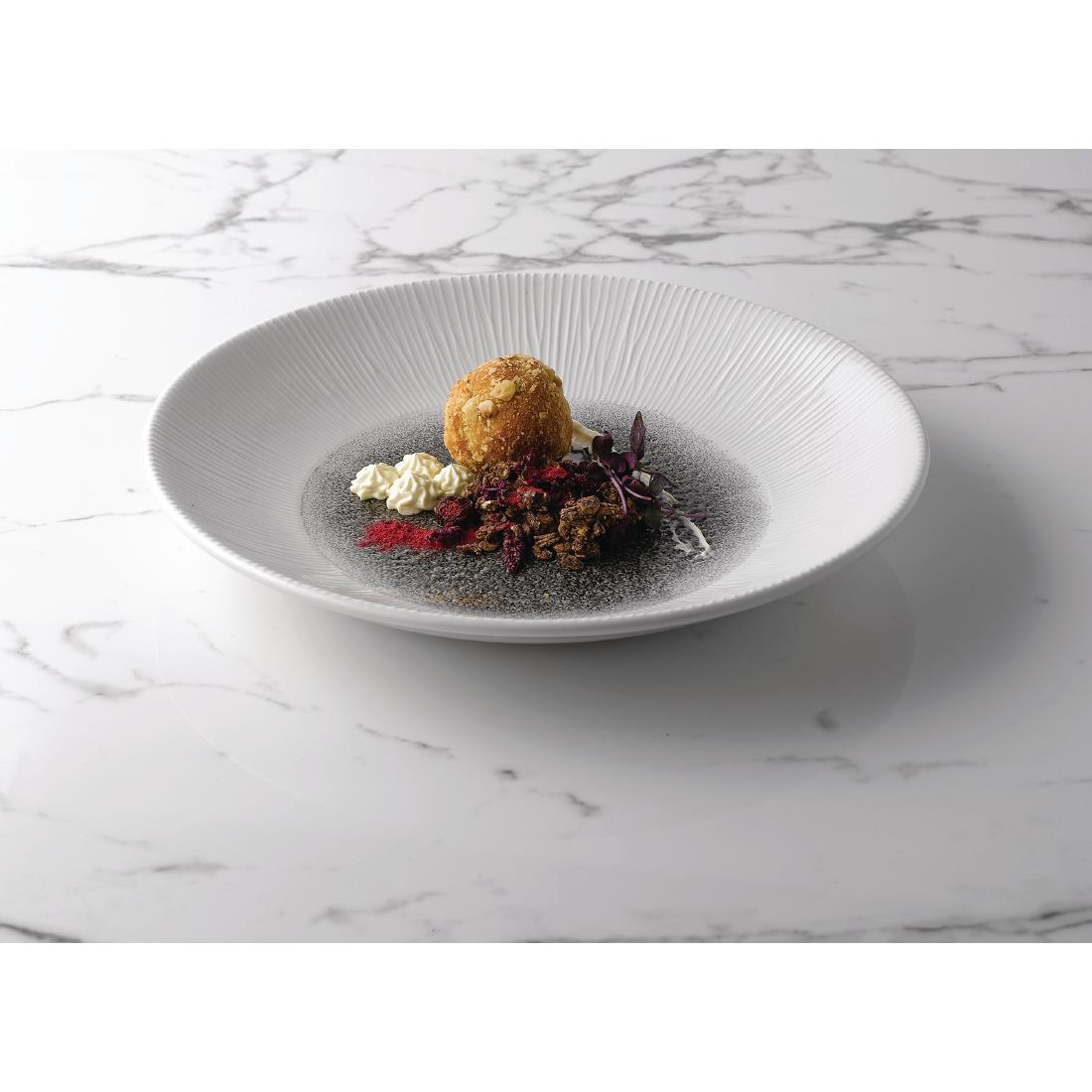 Churchill Bamboo Centre Print Deep Coupe Plates Quartz Black 281mm (Pack of 12) - Image 2