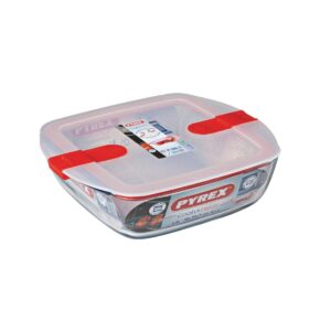 Pyrex Cook and Heat Square Dish with Lid 2.2Ltr