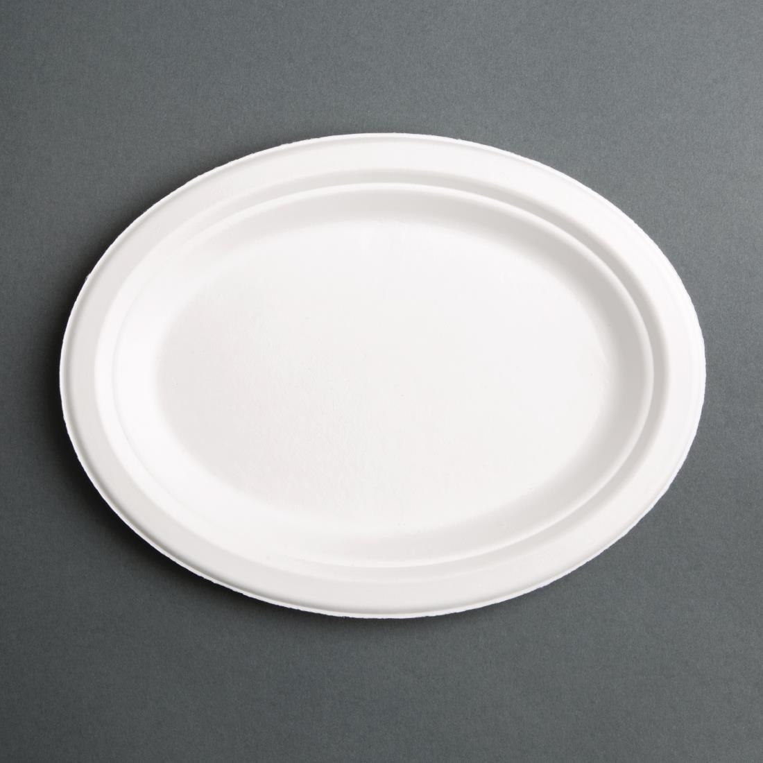 Fiesta Green Compostable Bagasse Oval Plates 316mm (Pack of 50) - Image 4