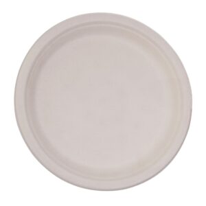 Fiesta Green Compostable Bagasse Round Plates Natural Colour 181mm (Pack of 50)