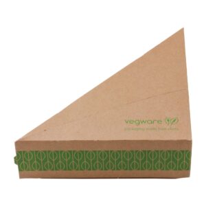 Vegware Compostable Kraft Single Sandwich Wedges 38mm (Pack of 500)